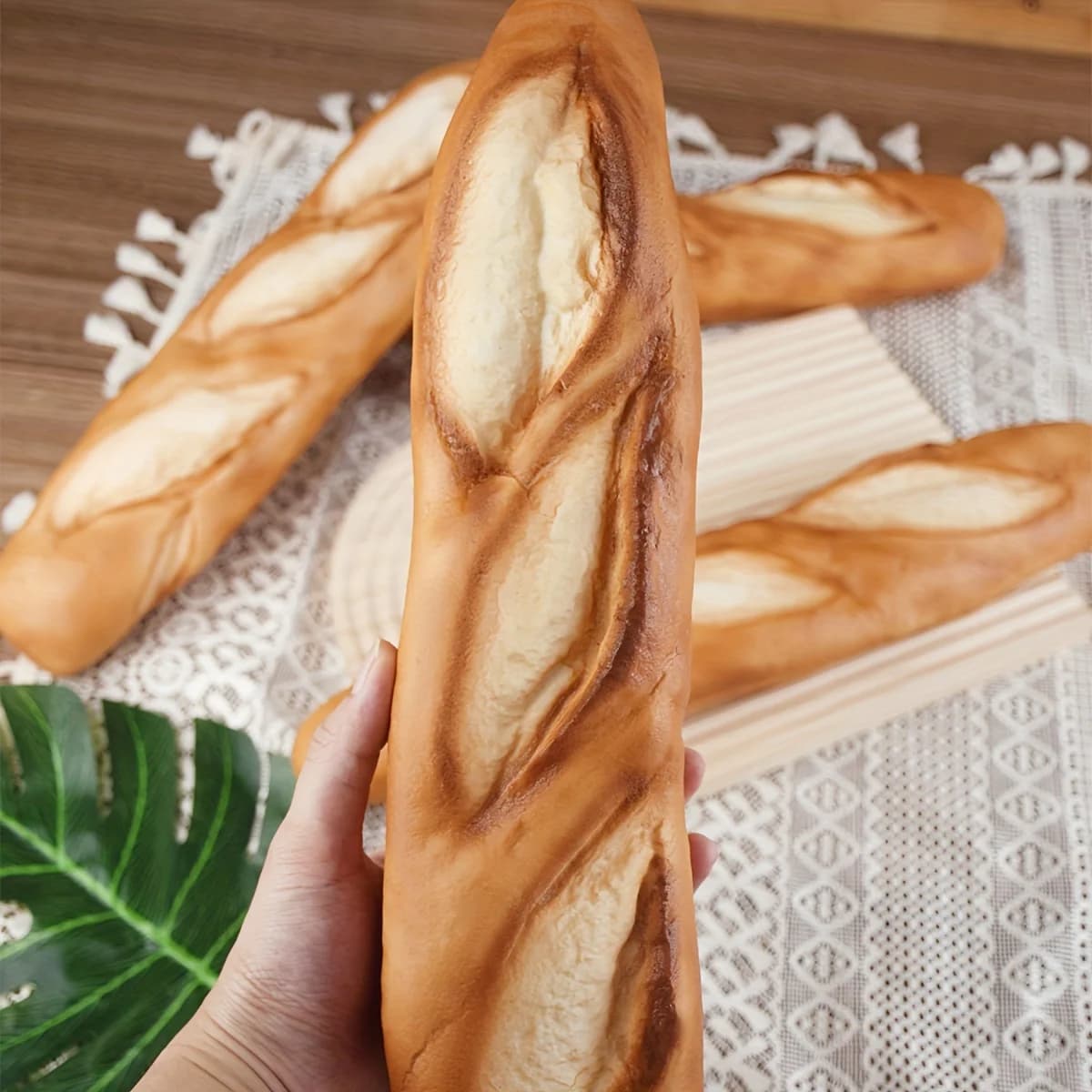 Faux accessoire de pain Baguette, modèle de pain français réaliste en PU pour la décoration de la cuisine à domicile, arrière-plan de photographie, décoration de fête