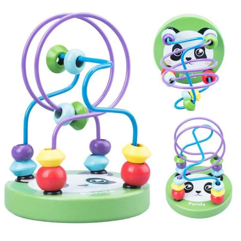 Montagnes russes en bois, jouets en perles, Puzzle éducatif précoce Montessori, jouet mathématique, animaux de dessin animé colorés pour enfants, arithmétique TMZ