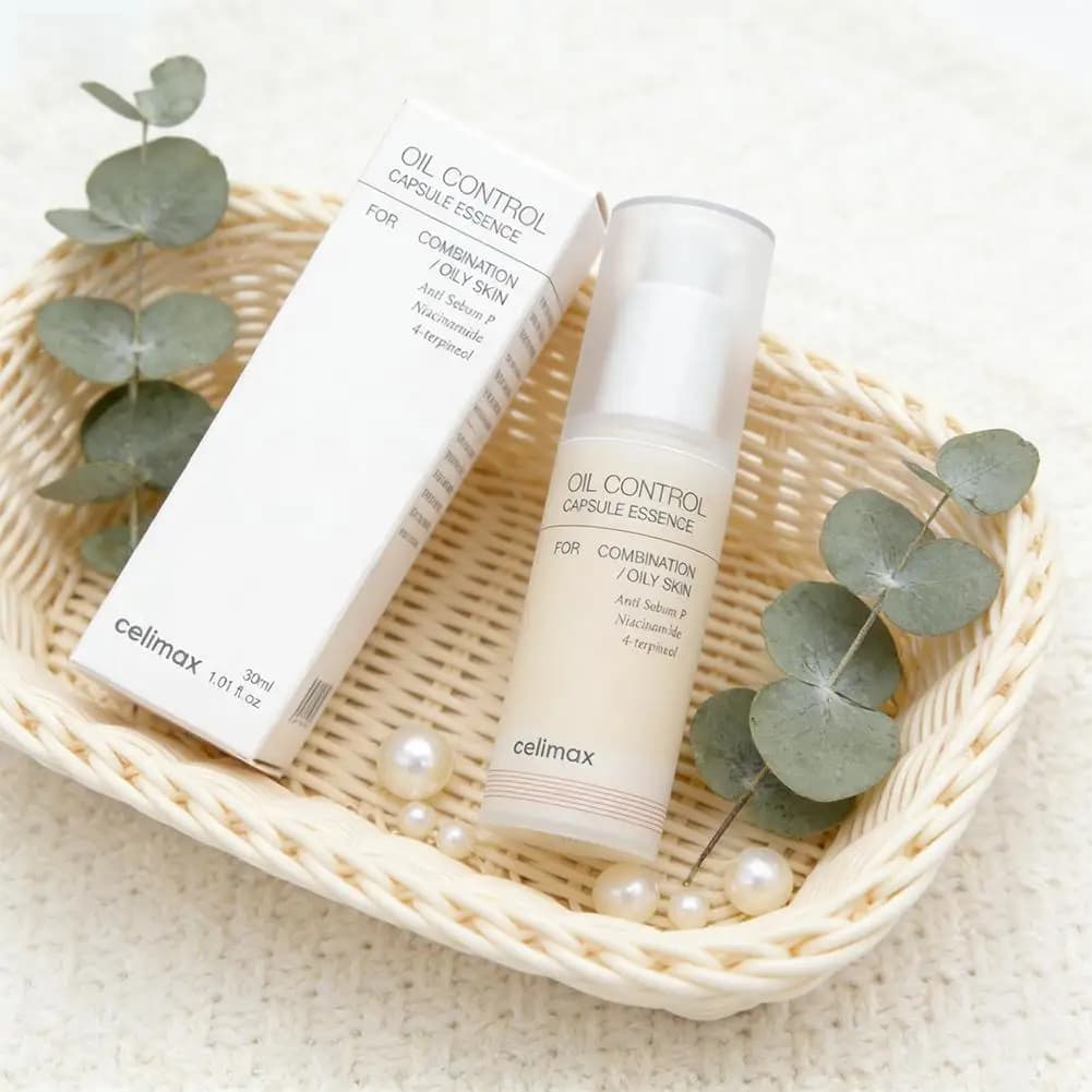 Sérum Visage Anti-Sébum Celimax 30ml à la Niacinamide et au 4-terpineol pour Peaux Mixtes à Grasses – Essence Capsule Contrôle du Sébum et Éclaircissante