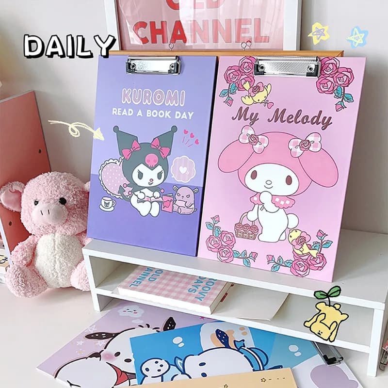 Nouvelle Pochette 3D A4 Cinnamoroll Kawaii, Design Esthétique, avec Pince à Papier, Cadeau de Fêtes