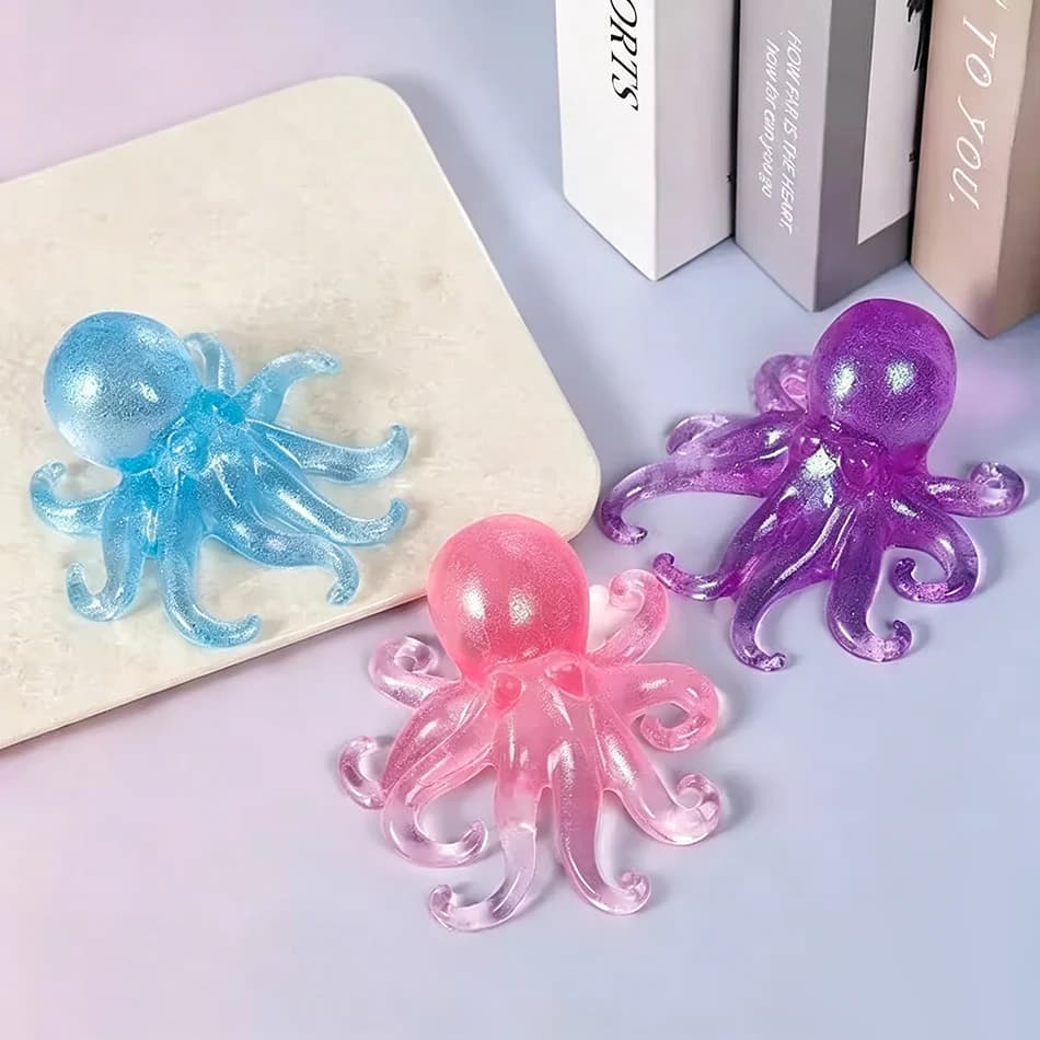 1 pièce Nouveau Jouet Sensoriel Méduse à Pâter et à Presser