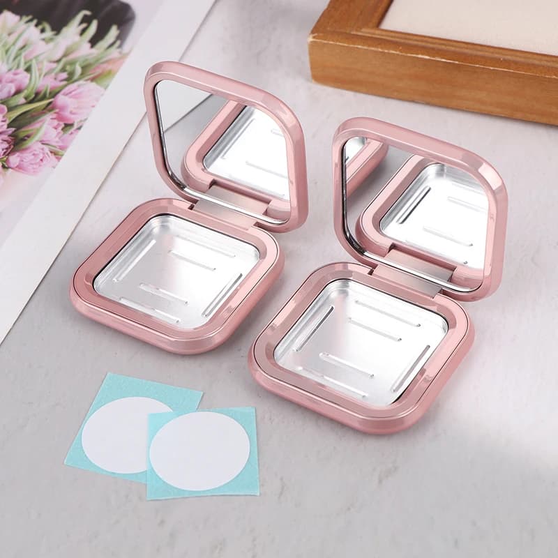 Rose vide boucle magnétique cosmétiques Palette carré fard à paupières
