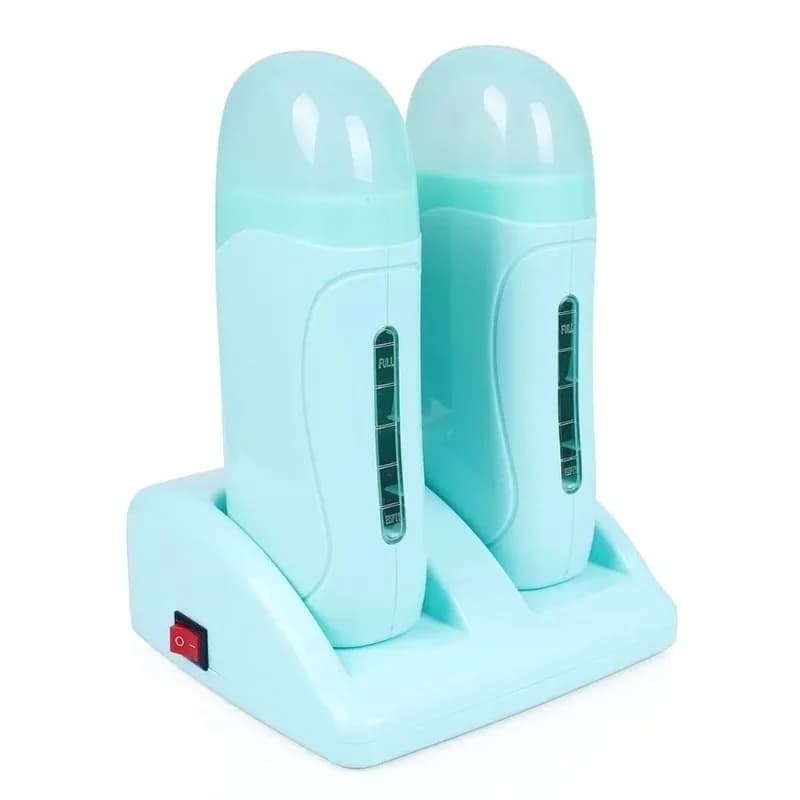 Épilateur électrique double chauffe-cire à prise UE, base de rouleau de cire rechargeable pour épilation, machine dépilatoire