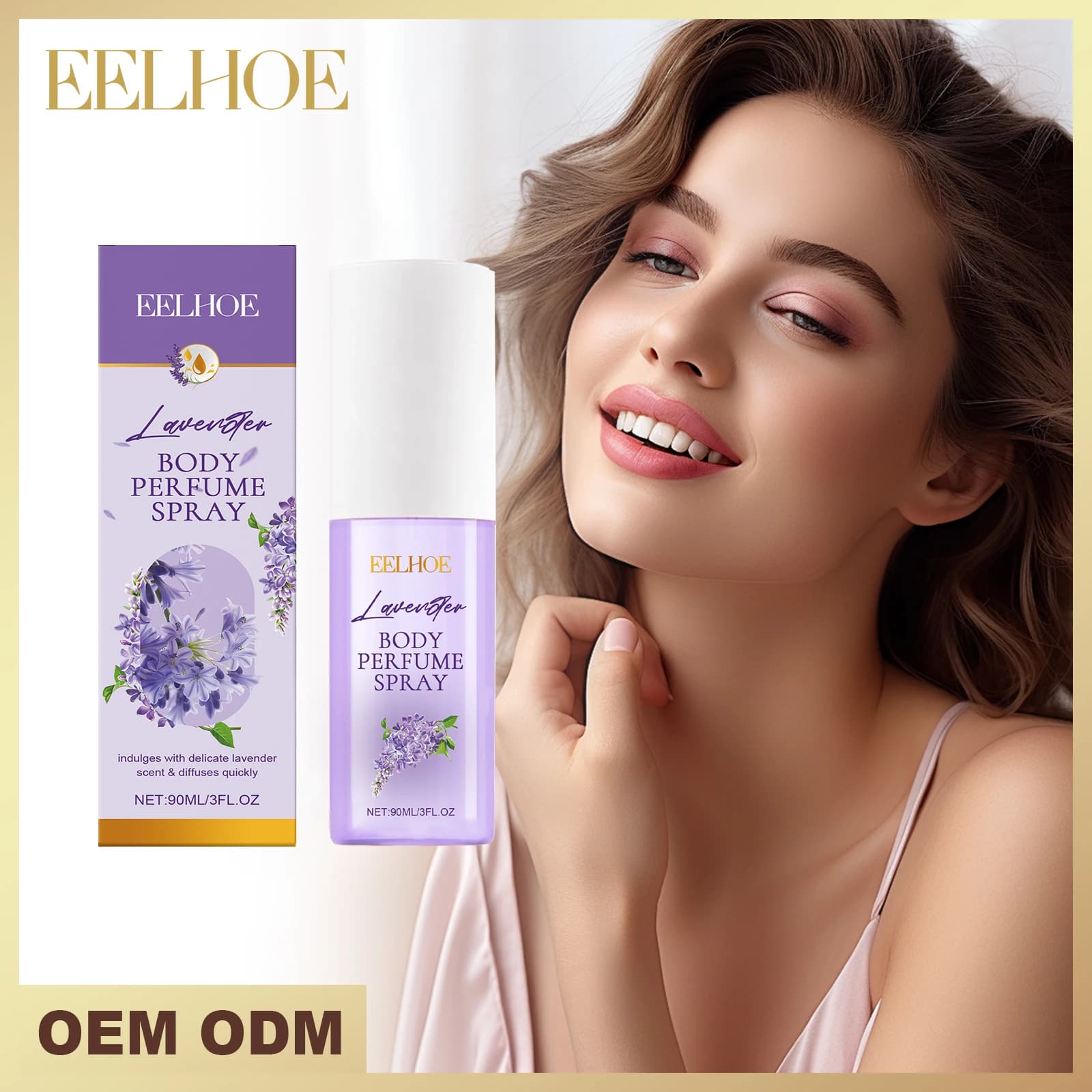 EELHOE Spray d'aromathérapie pour le corps à la lavande feuilles parfum durable parfum de lavande agréable parfum de fleur fraîche Spray