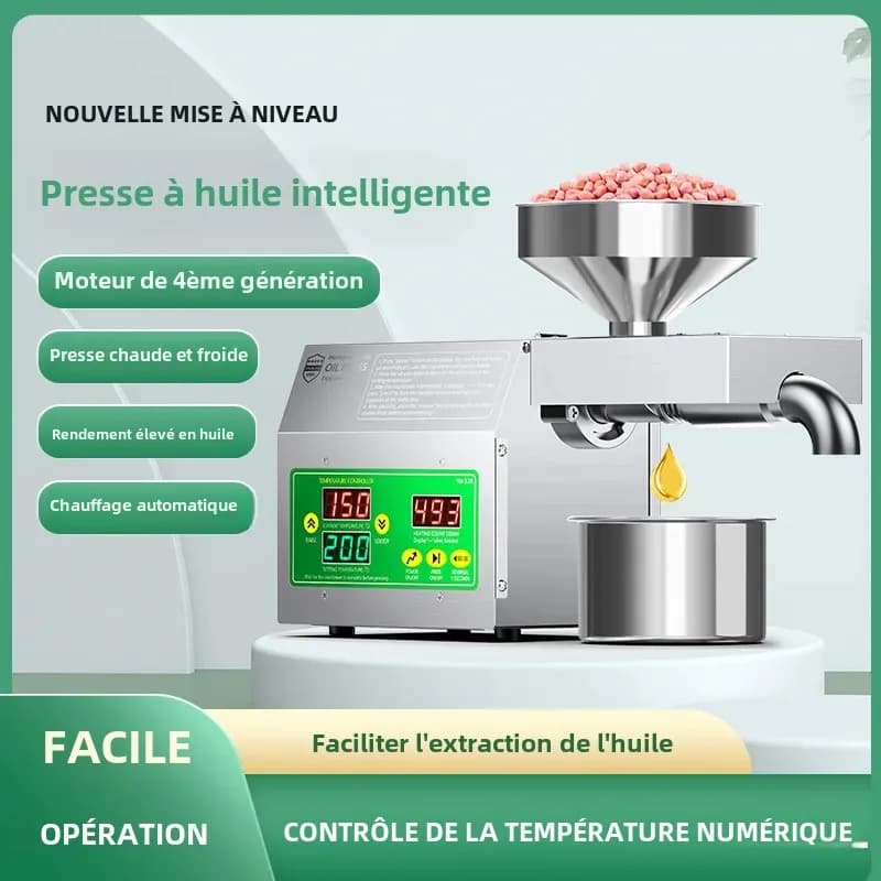 Presse à huile domestique intelligente en acier inoxydable