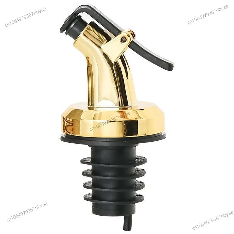 Becs d'huile d'olive dorés bouchon de bouteille de vinaigre d'huile bec distributeur de buse étanche bouchon de bouteille en Silicone étanche créatif