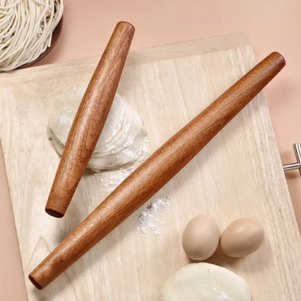 Rouleau à pâtisserie en bois massif