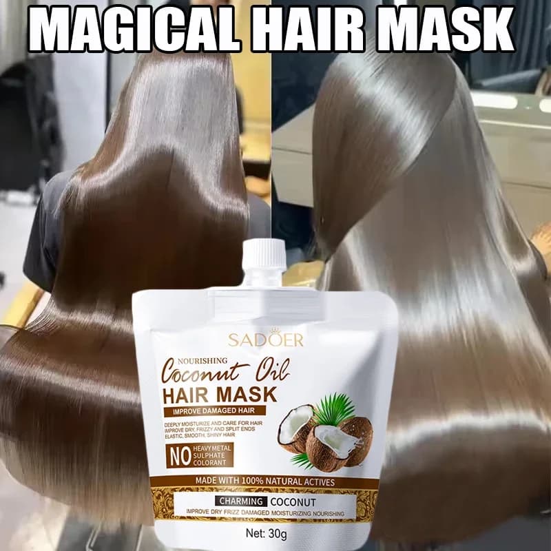Masque capillaire magique à l'huile de coco