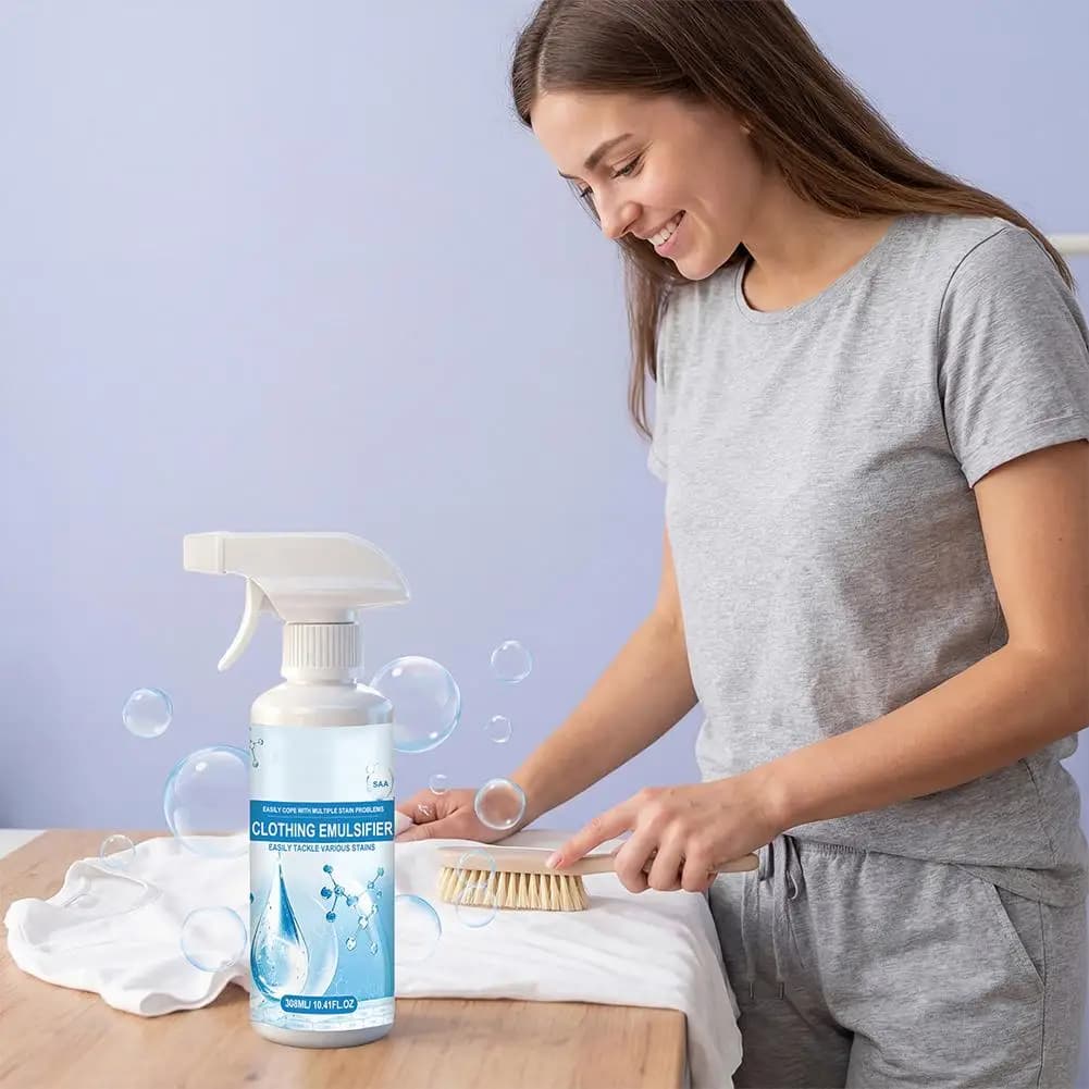 Spray détachant pour vêtements, détergent pour vêtements, pour taches d'huile, taches de sang, éliminateur de jaunissement, émulsifiant non ionique, nettoyant, 1/2 pièces