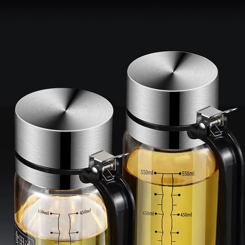 Bouteille d'huile en verre avec couvercle rabattable, pot d'huile étanche, sauce soja de cuisine précieuse, pots de vinaigre HI, ensemble d'outils d'assaisonnement, ménage