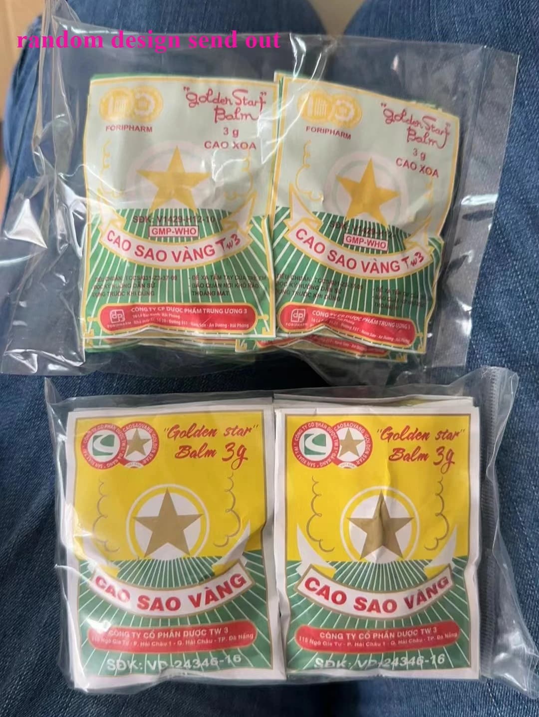 10 pièces/sac Cao Xoa Tw3 plus récent Vietnam étoile dorée tigre baume tête de tigre mentholique baume huile rafraîchissante pour insectes Cao Sao Vang