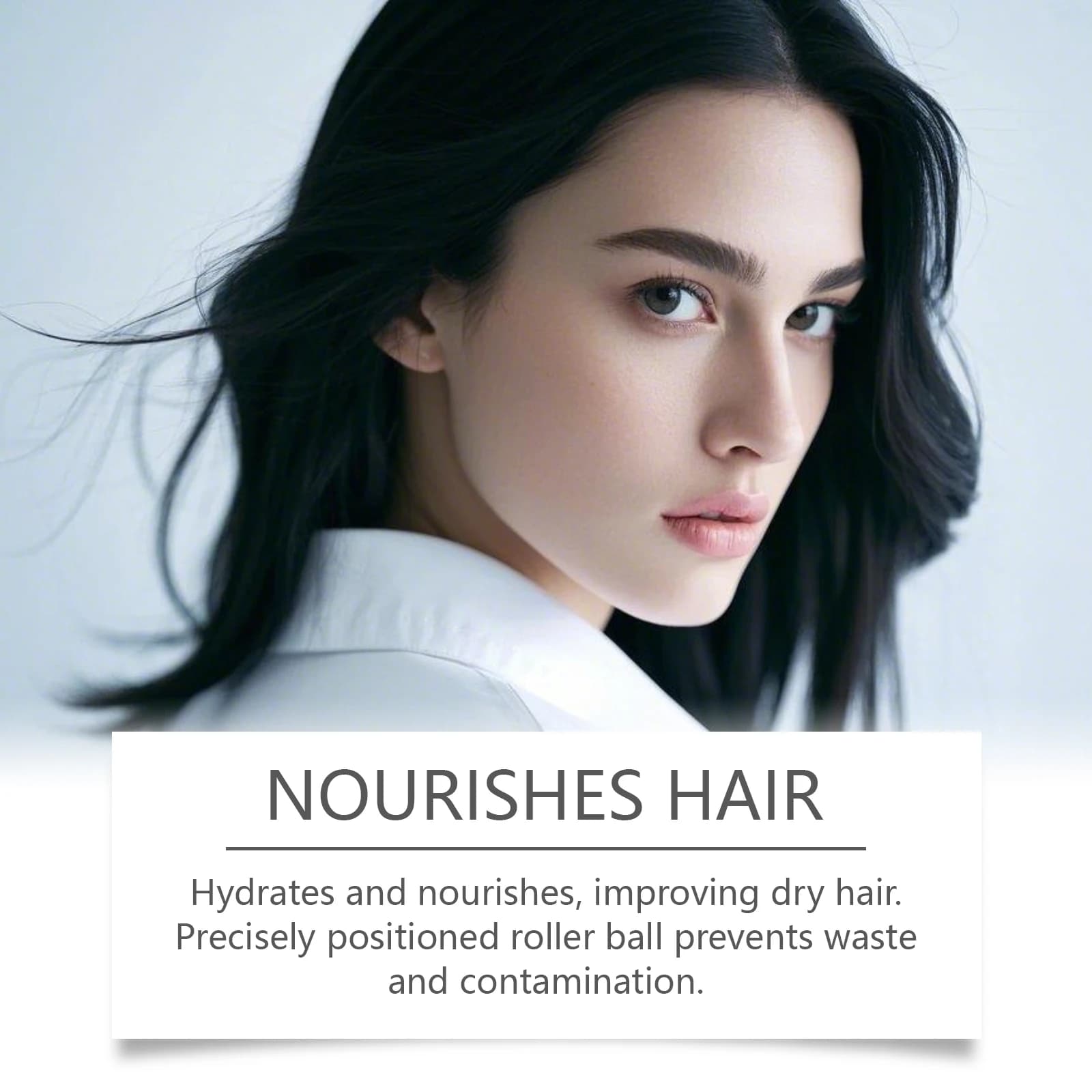 Rouleau essentiel pour cheveux denses, huile de romarin, pour soins capillaires endommagés, traitement lissant, brillant, adoucit les cheveux, sérum de Massage du cuir chevelu