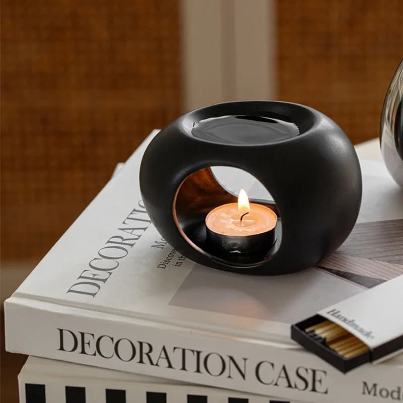 Bougeoir chauffant en céramique, brûleur d'huile essentielle, diffuseur de roseaux, four domestique, Salon de Spa, brûleur d'encens d'aromathérapie