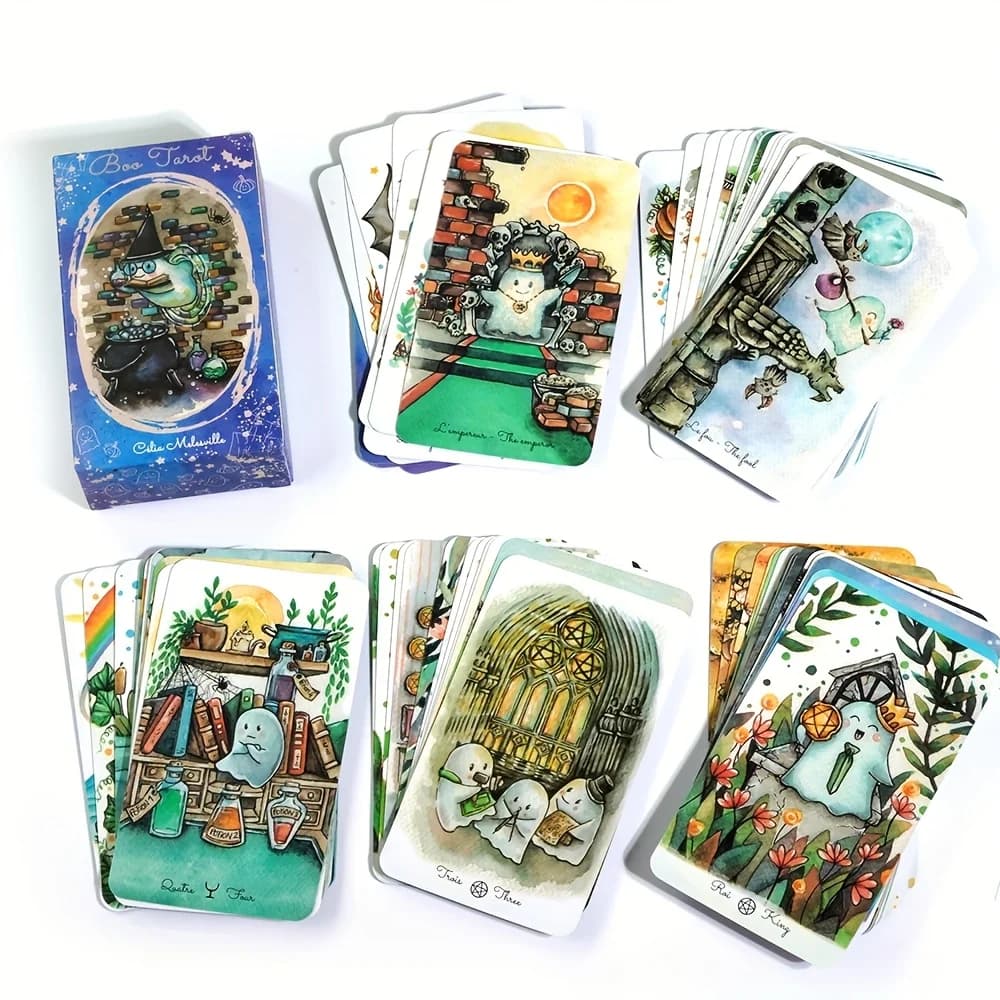 Boo Tarot Deck Ghosts Carte de lecture fantôme 81 cartes
