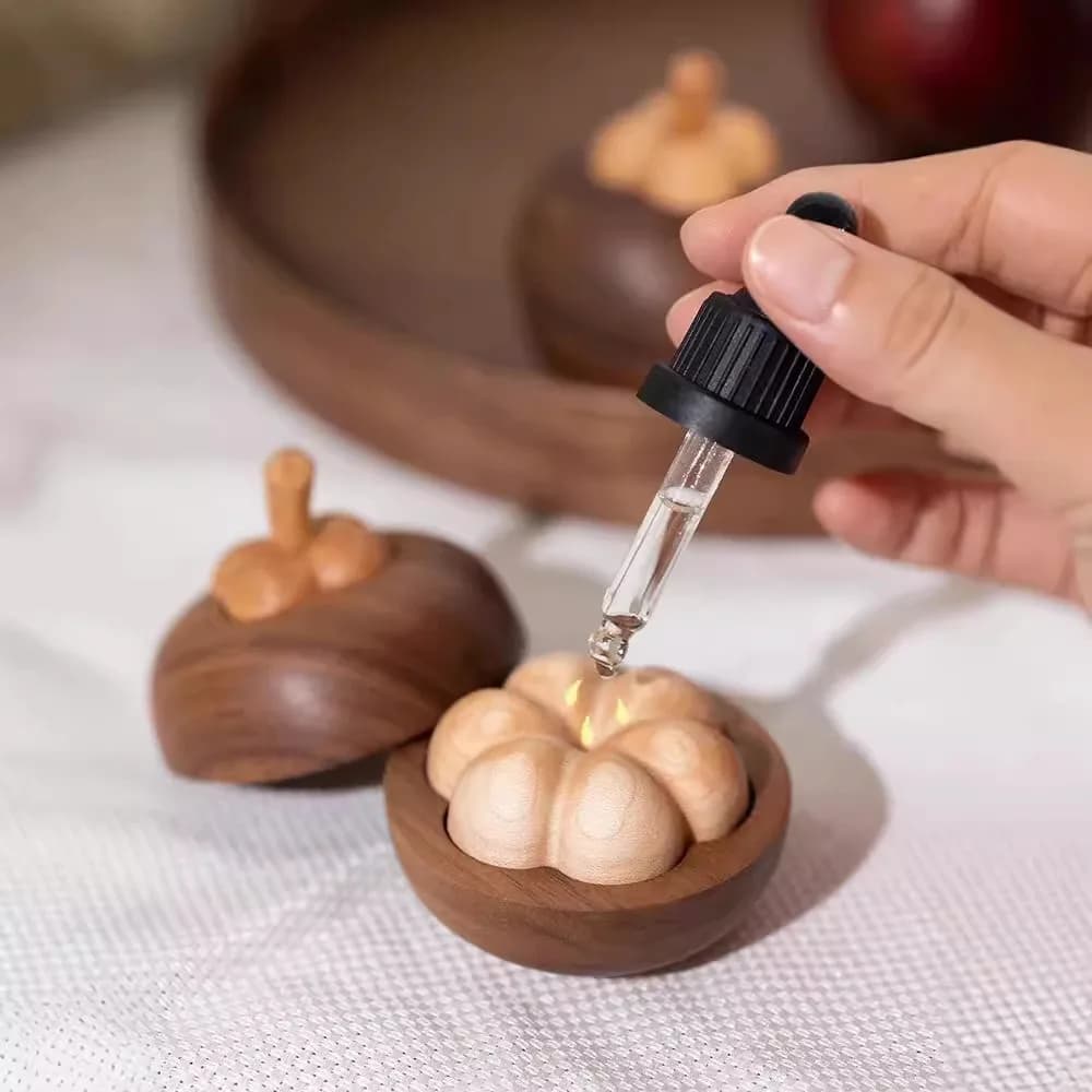 Diffuseur d'huiles essentielles portable en bois, forme montagne, en bambou, diffuseur d'arômes en bois massif, diffuseur d'arômes exquis