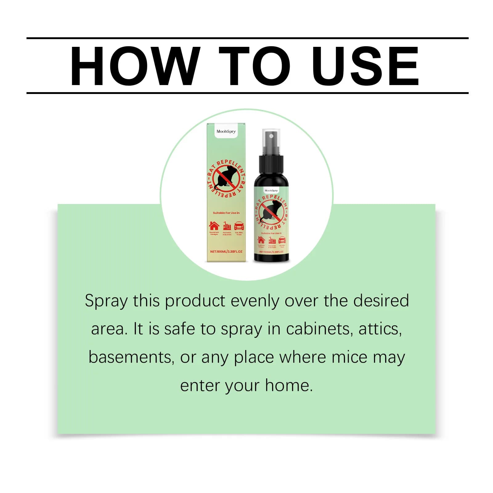Spray répulsif pour souris