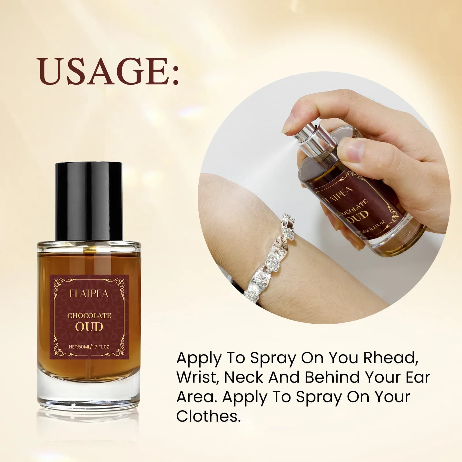 Spray de parfum sans alcool au chocolat