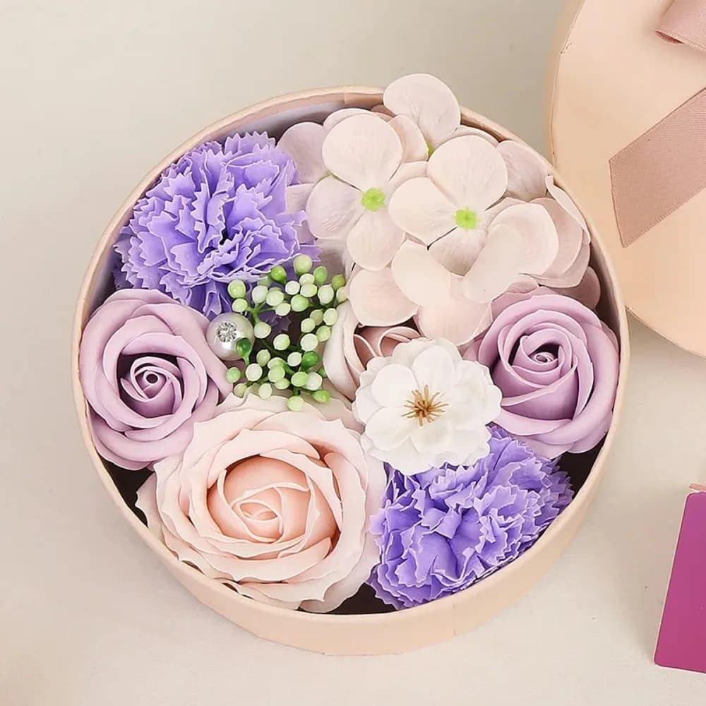 Coffret cadeau de fleurs de savon
