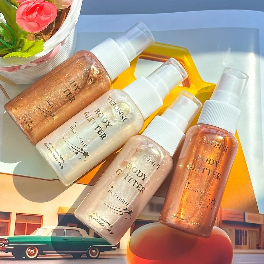 Maquillage à l'huile surligneur liquide scintillant