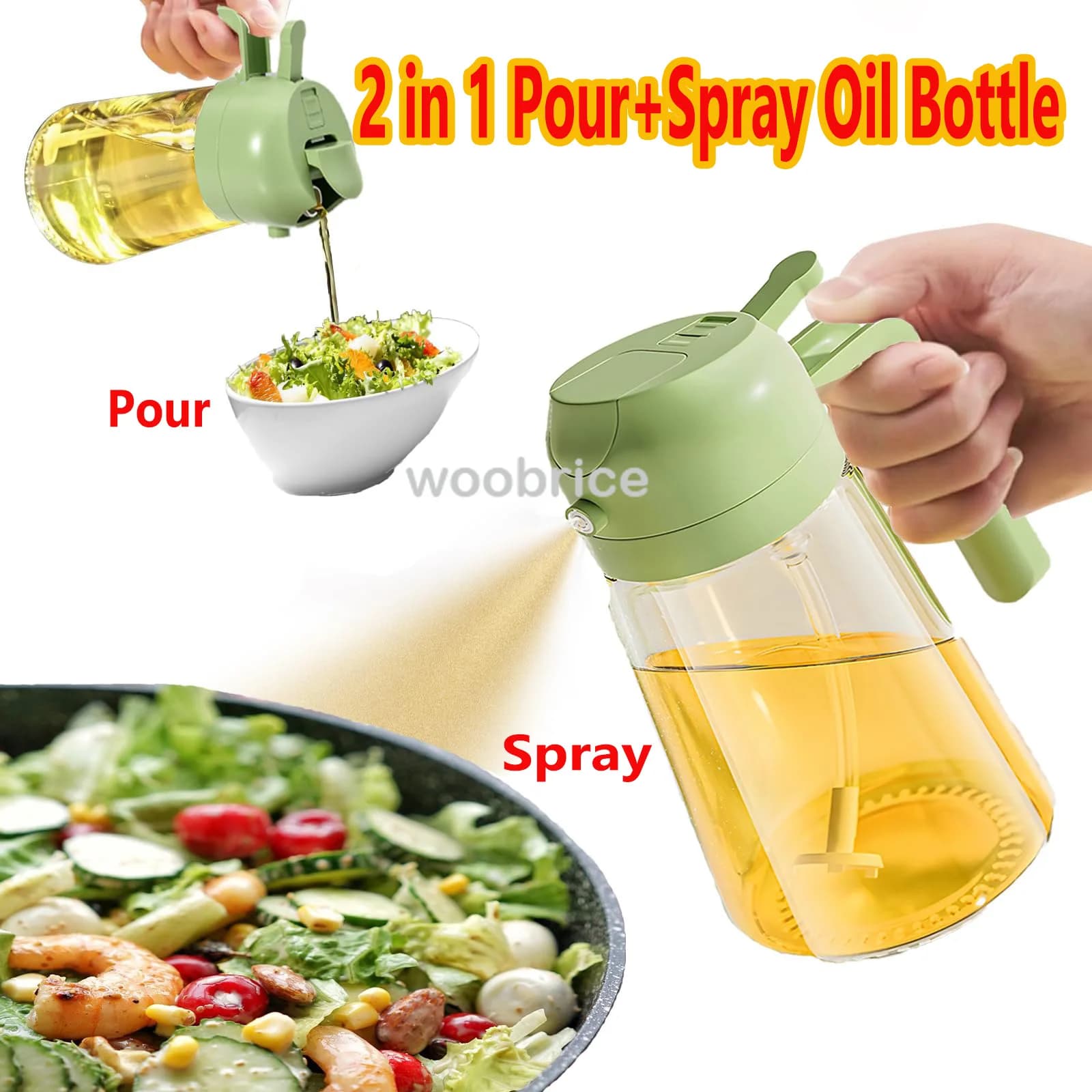 Pot de pulvérisation d'huile d'olive comestible de 500 ML