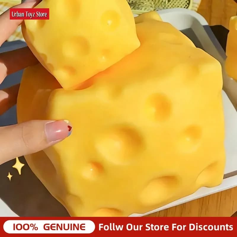 Jouet géant à presser en forme de fromage