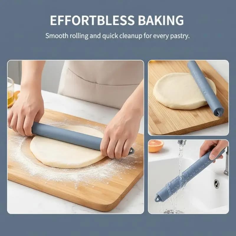 Rouleau à pâtisserie en silicone