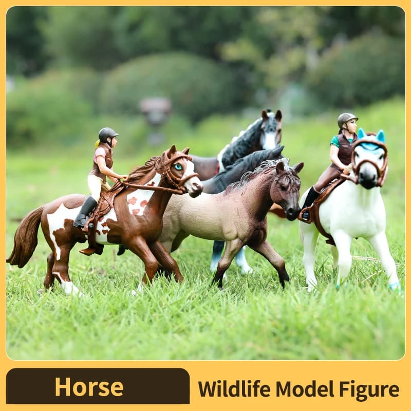 Jouet réaliste de figurine d'action de cheval sauvage-modèle d'animaux à collectionner pour les enfants cadeau parfait