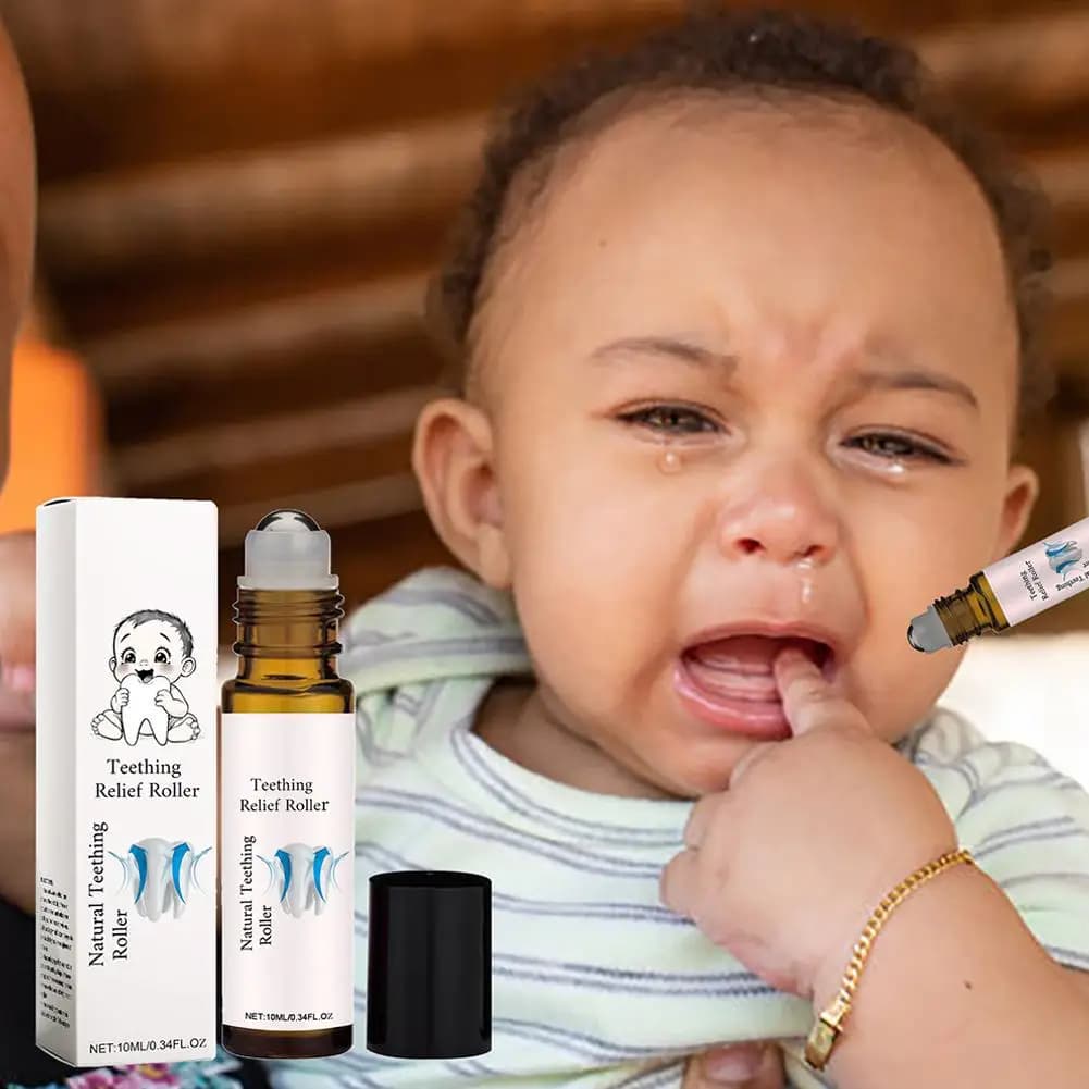 Rouleau de Massage de dentition pour enfants, 10ML, huile apaisante, hydrate et adoucit la peau de bébé, huile de dentition, boule roulante apaisante