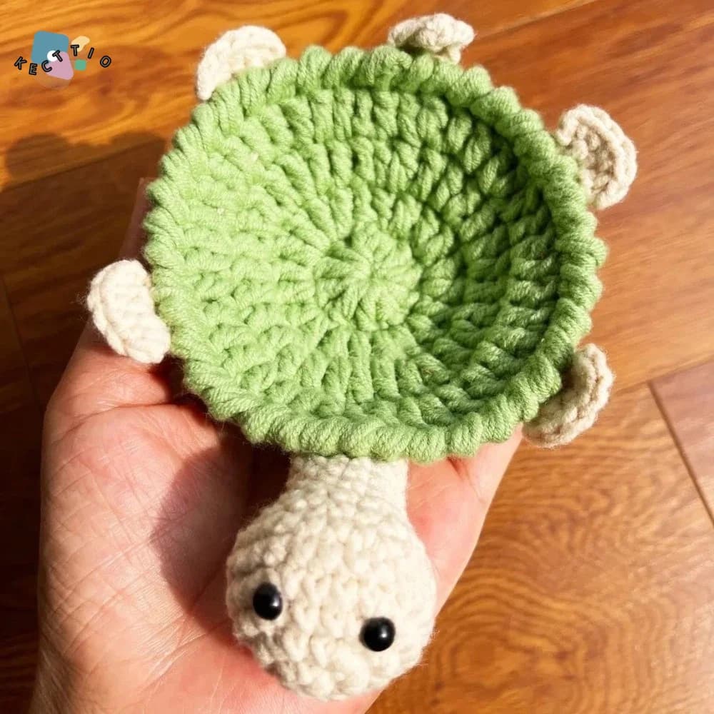 Sous-verre tortue en crochet mignon et amusant, tissé à la main, antidérapant, résistant à la chaleur, nouveauté, décoration de bureau