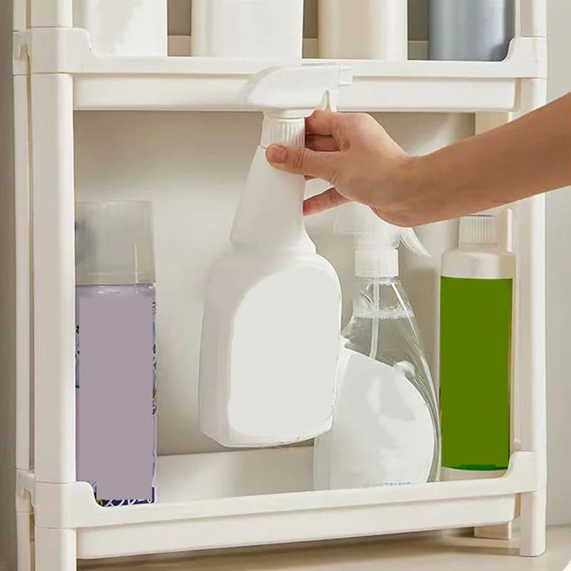 Armoire de rangement derrière la porte, support de rangement pour salle de bain et cuisine, armoire étroite multicouche, gain de place, chariot de rangement