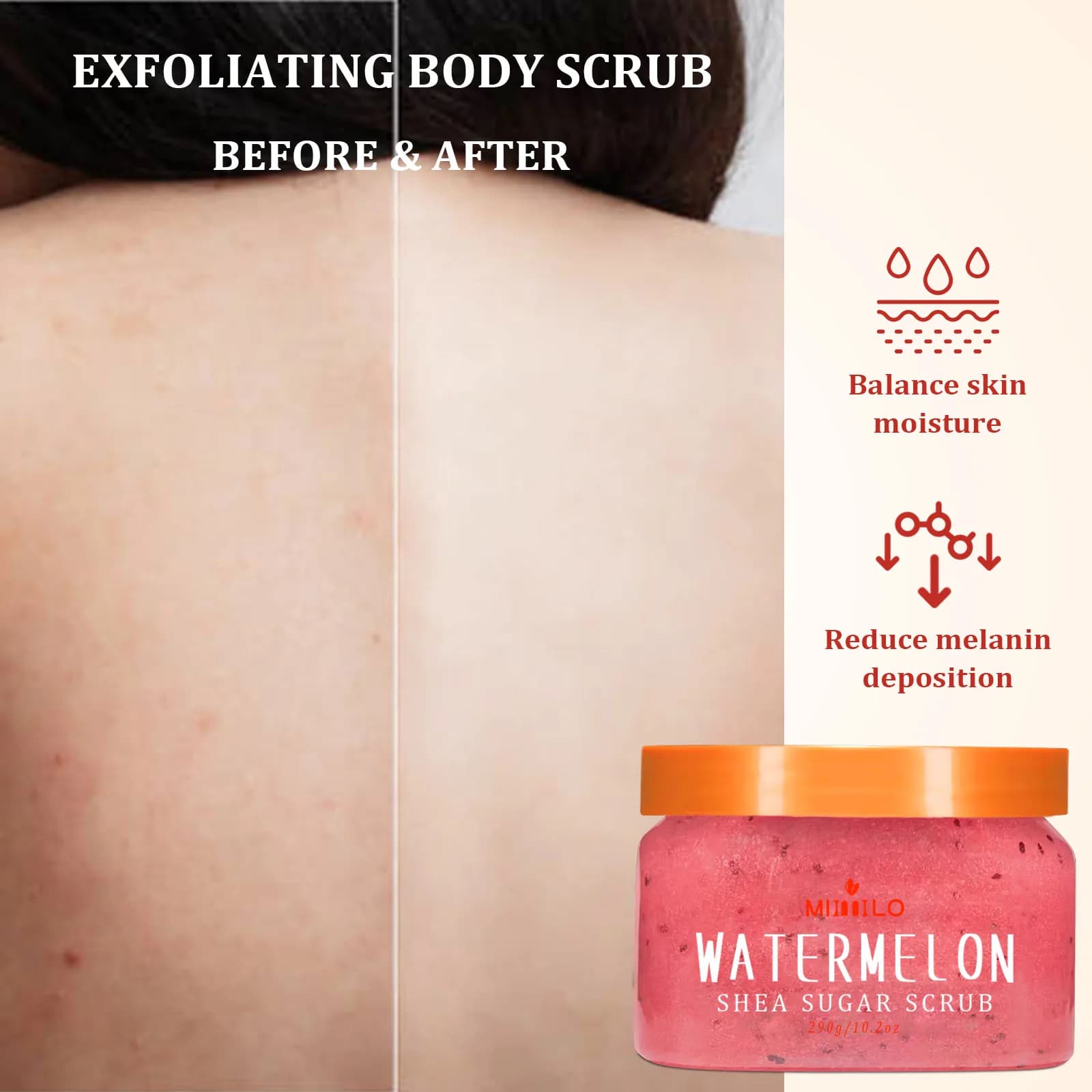 SHEA SUGAR SCRUB, gommage exfoliant, peau lisse et belle, soin hydratant et nourrissant, peut être utilisé pour tout le corps