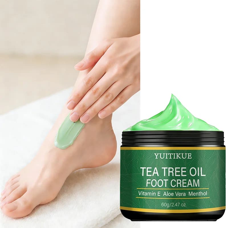Crème pour les pieds à l'huile d'arbre à thé YUITIKUE | Avec vitamine E