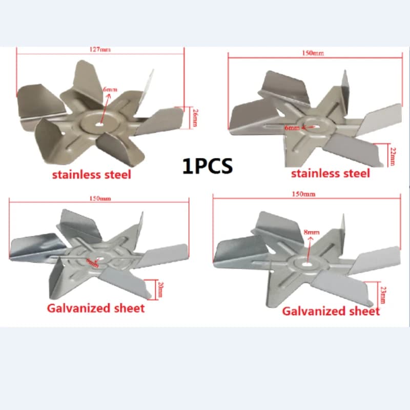 Lame de ventilateur d'extraction de poêle à granulés, circulation d'air chaud et dissipation thermique pour le séchage du four, remplacement de la turbine du ventilateur, 1 pièce