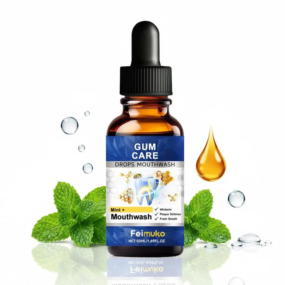 Bain de bouche naturel 50 ml, soin des gencives, apaisant et nettoyant, élimine la mauvaise haleine, pour un sourire confiant