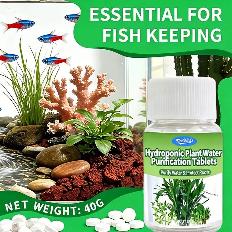 Comprimés de purification d'eau hydroponique - Eau instantanée adaptée aux aquariums, aux plantes en pot et aux systèmes hydroponiques, pour le jardin aquatique