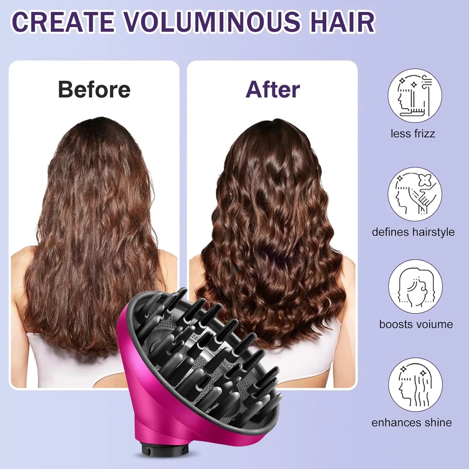 Fixation de diffuseur améliorée pour Dyson Airwrap HS05 HS03 HS01, buse de vague de cheveux, diffuseur de sèche-cheveux professionnel