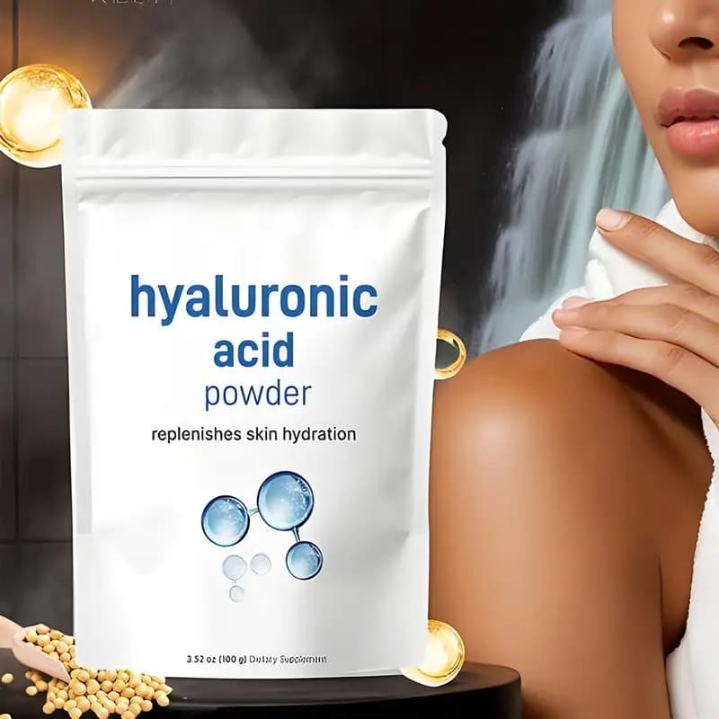 100g acide hyaluronique protéine poudre sérums poudre pur ingrédient fin hydratant supplément nutrition nourrir les cheveux soins de la peau