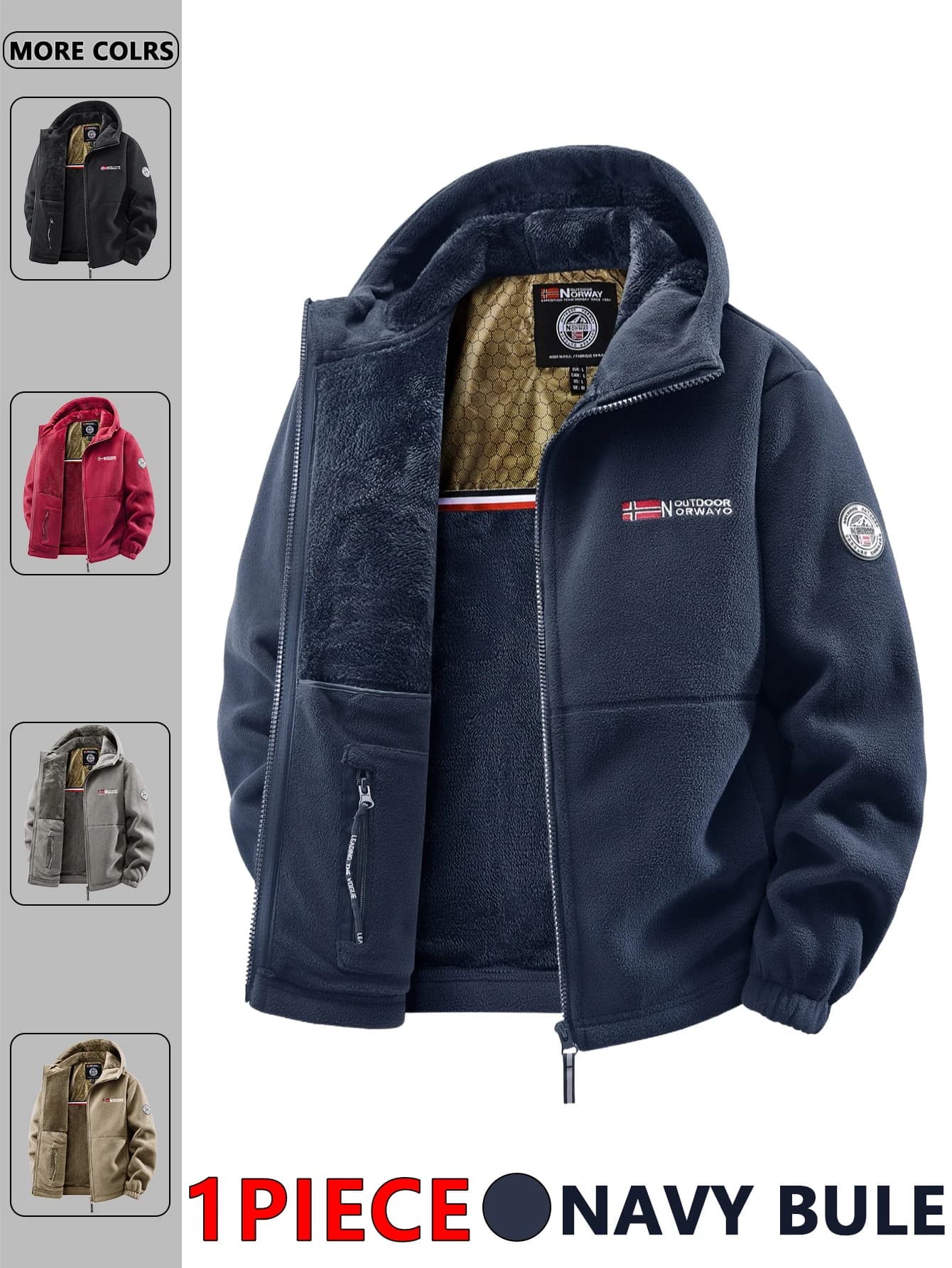 Veste à capuche d'extérieur d'automne et d'hiver pour hommes