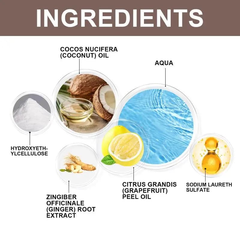 Shampoo à l'huile de noix de coco Hoegoa