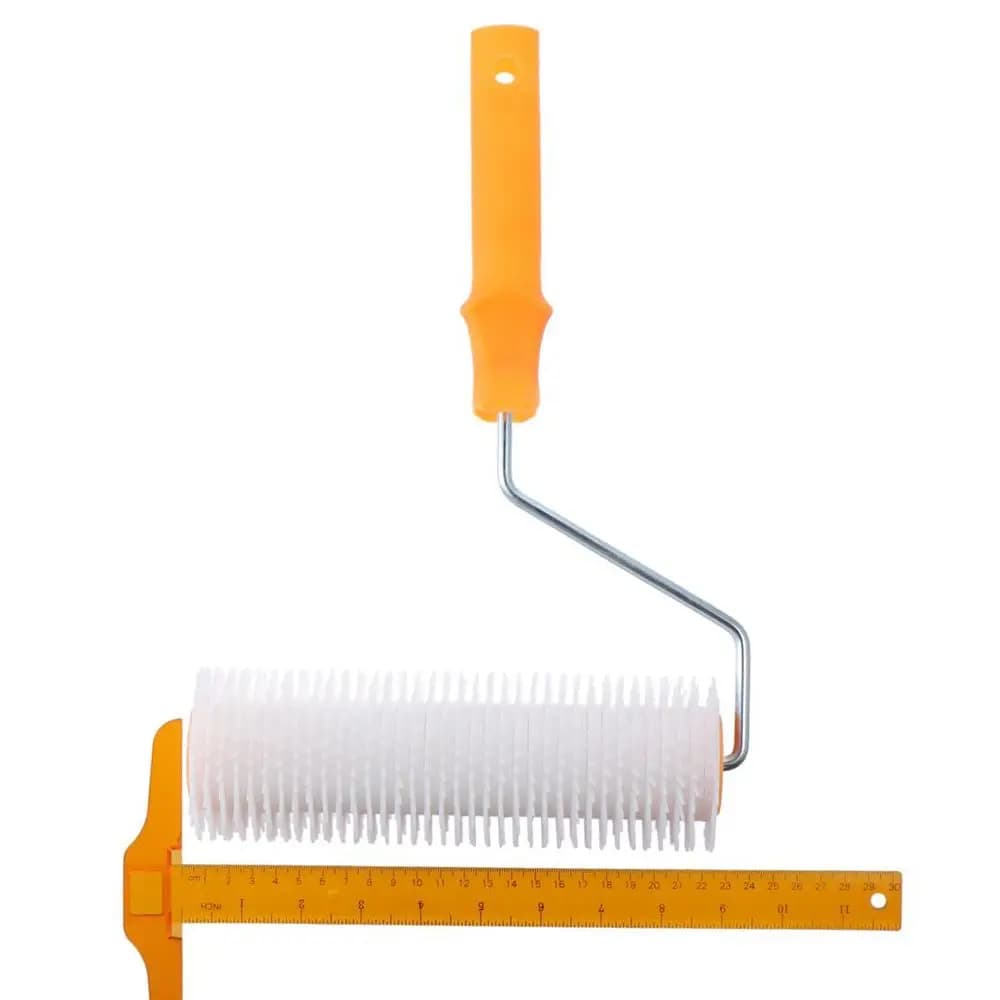 Rouleau à pointes de 23cm/9 pouces, rouleau auto-composé pour sol en Latex, rouleau de nivellement à pointes, rouleau de brosse à peinture