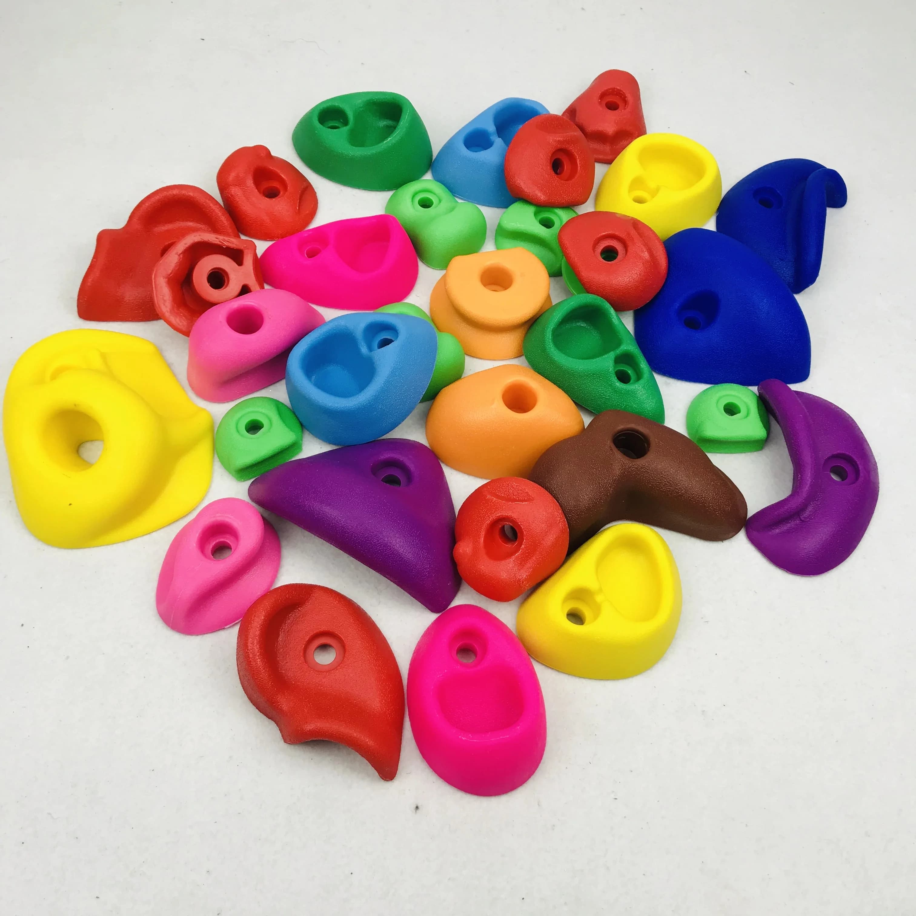30 pièces/ensemble supports d'escalade enfants bois mur escalade pierres jouets aire de jeux jeu main pieds tenir