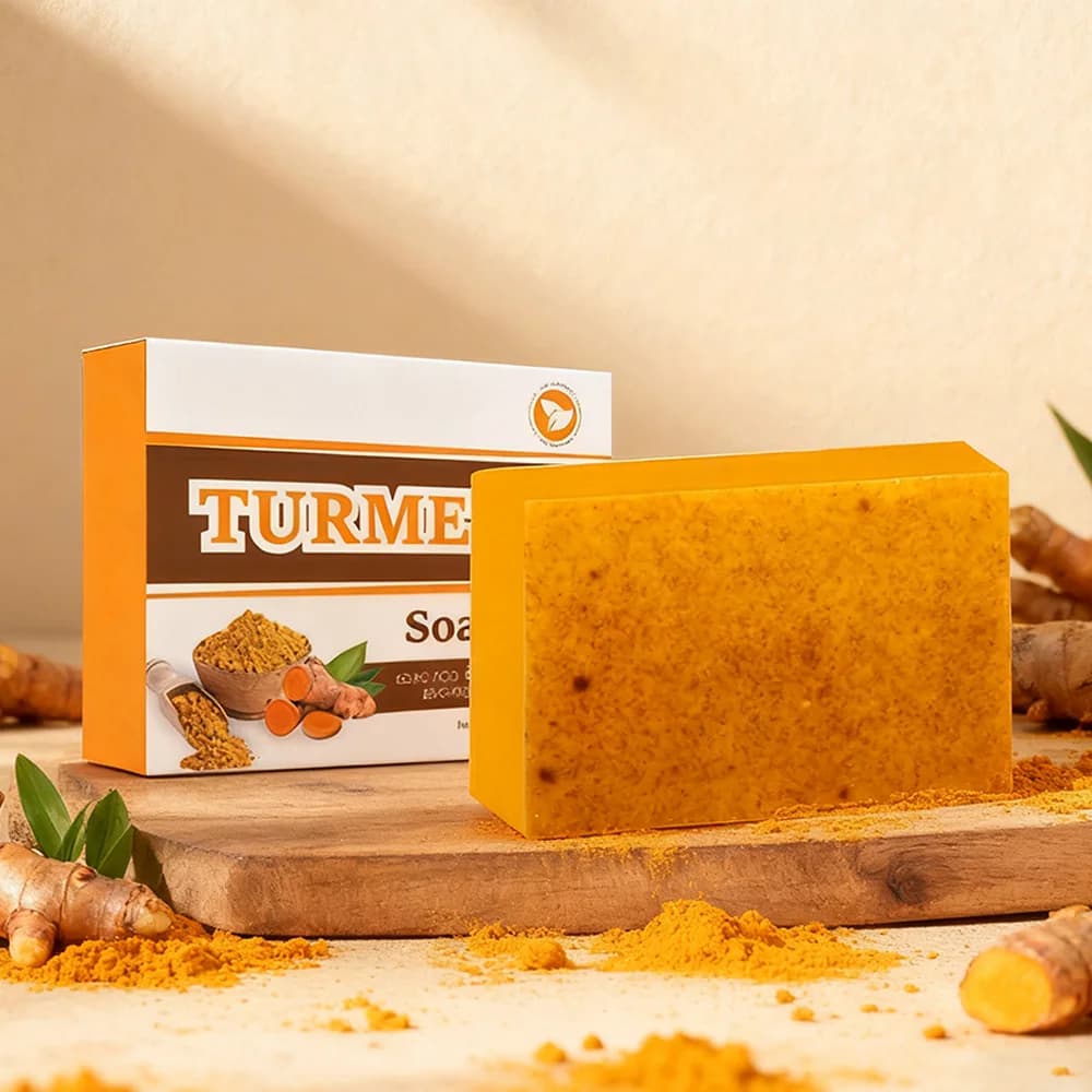 Savon à l'huile essentielle pour éliminer et blanchir l'acné au curcuma, avec protéines de collagène et acide citrique, savon à récurer fait à la main au citron