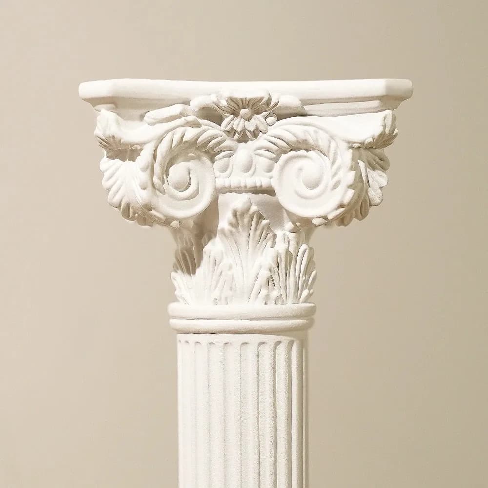 Pilier romain branches grecques ornements colonne classique Statue architecturale Sculpture pour Table de mariage décor de jardin de maison