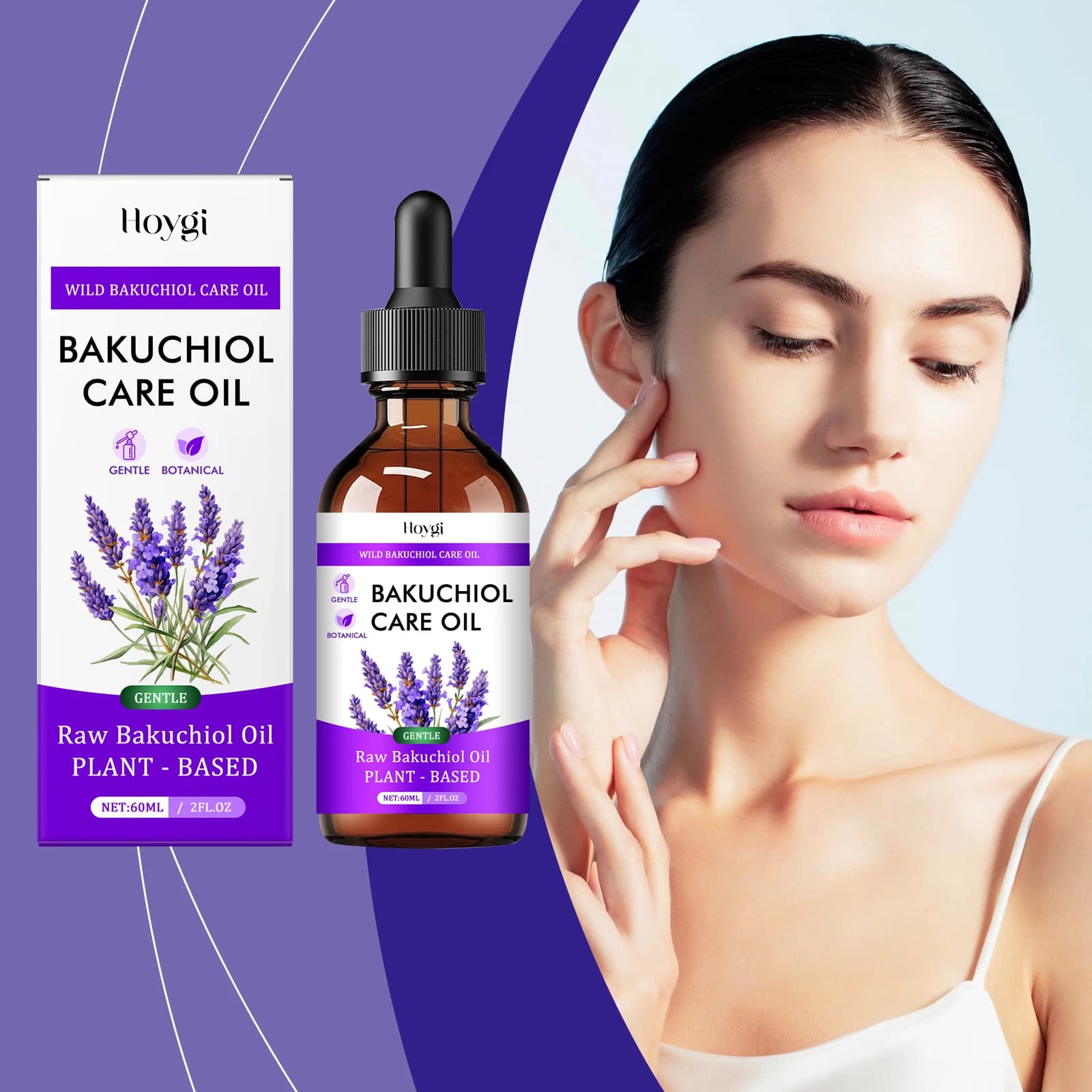 Bakuchiol huile essentielle relaxante réduire les ridules lissage du visage corps soins de la peau nourrir aromathérapie huile essentielle de lavande