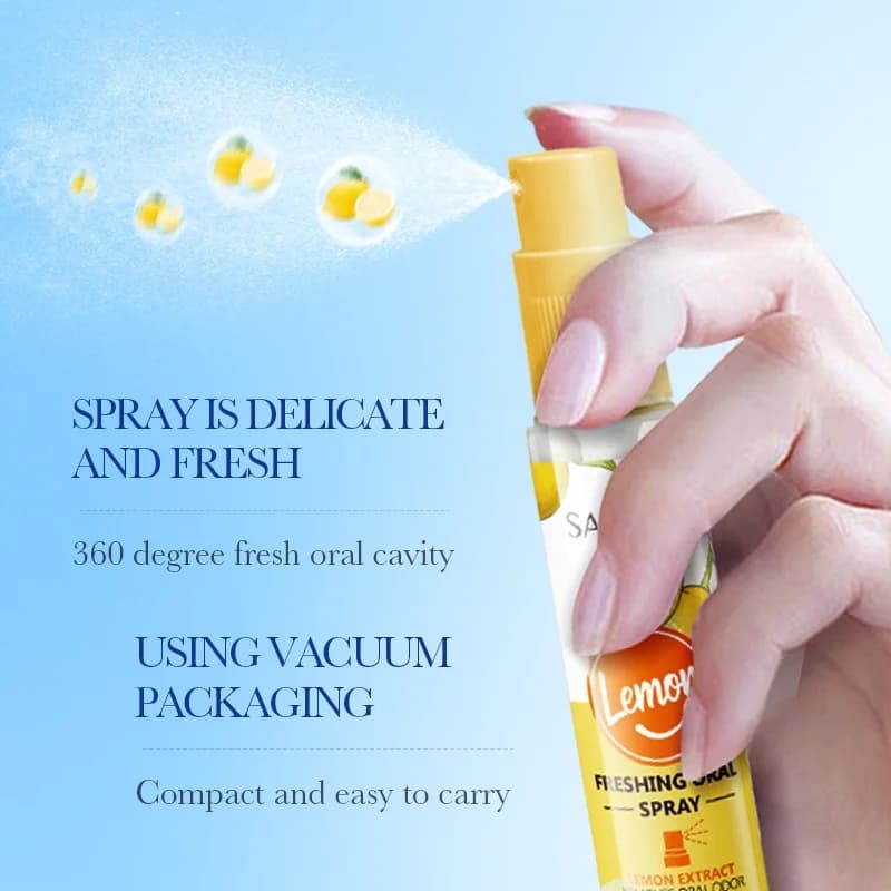 Spray rafraîchissant pour l'haleine, rafraîchit l'haleine en 3 secondes, sans alcool, doux et rafraîchissant, facile à transporter, adapté aux voyages, aux fêtes et garde votre bouche fraîche en perma