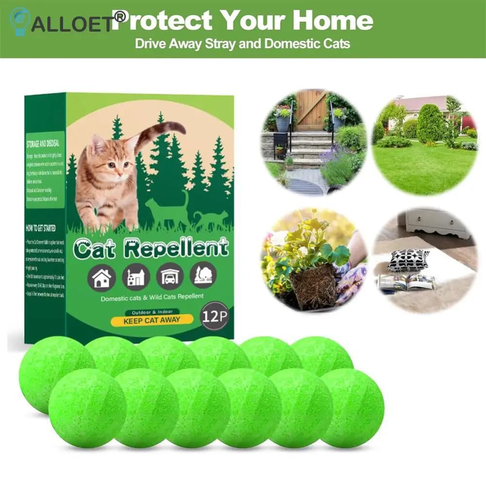 Paquet de 12 boules dissuasives pour chats