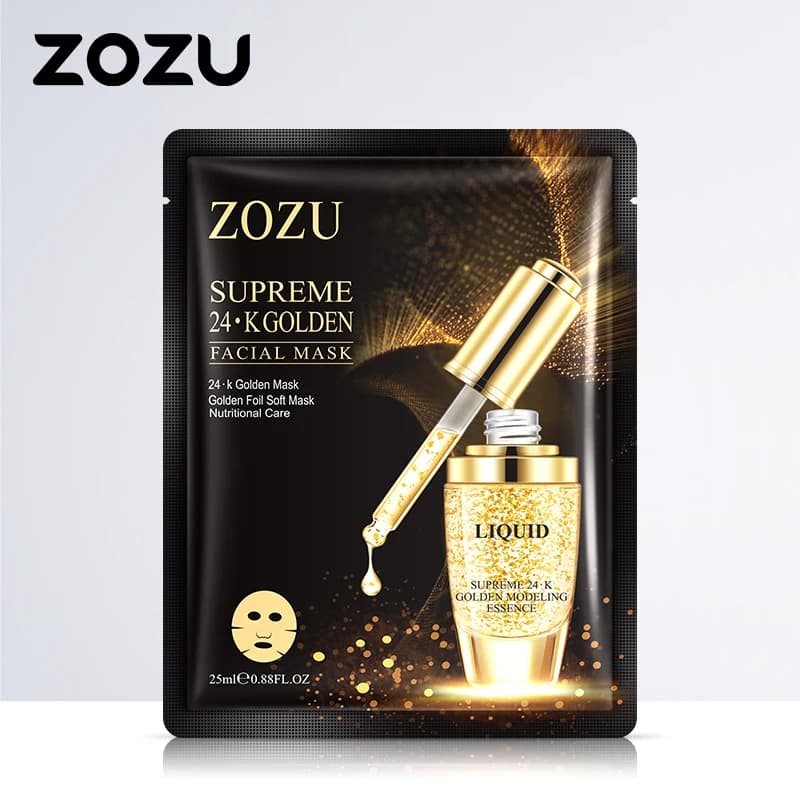 Masque Facial doré 24K, Anti-rides, hydratant, Anti-âge, feuille, produits de soins pour la peau du visage