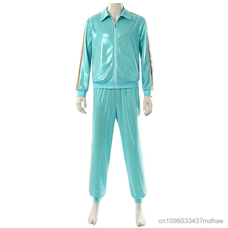 Costume de scène rétro disco pour adultes unisexe, années 80, paillettes, hip hop, performance de danse, costume de sport pour streetwear, club, fête musicale