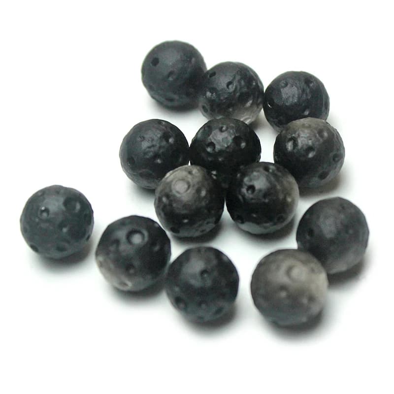 Argent obsidienne minerai brut naturel unique perles en vrac bricolage à la main mat givré météorite séparé par des perles