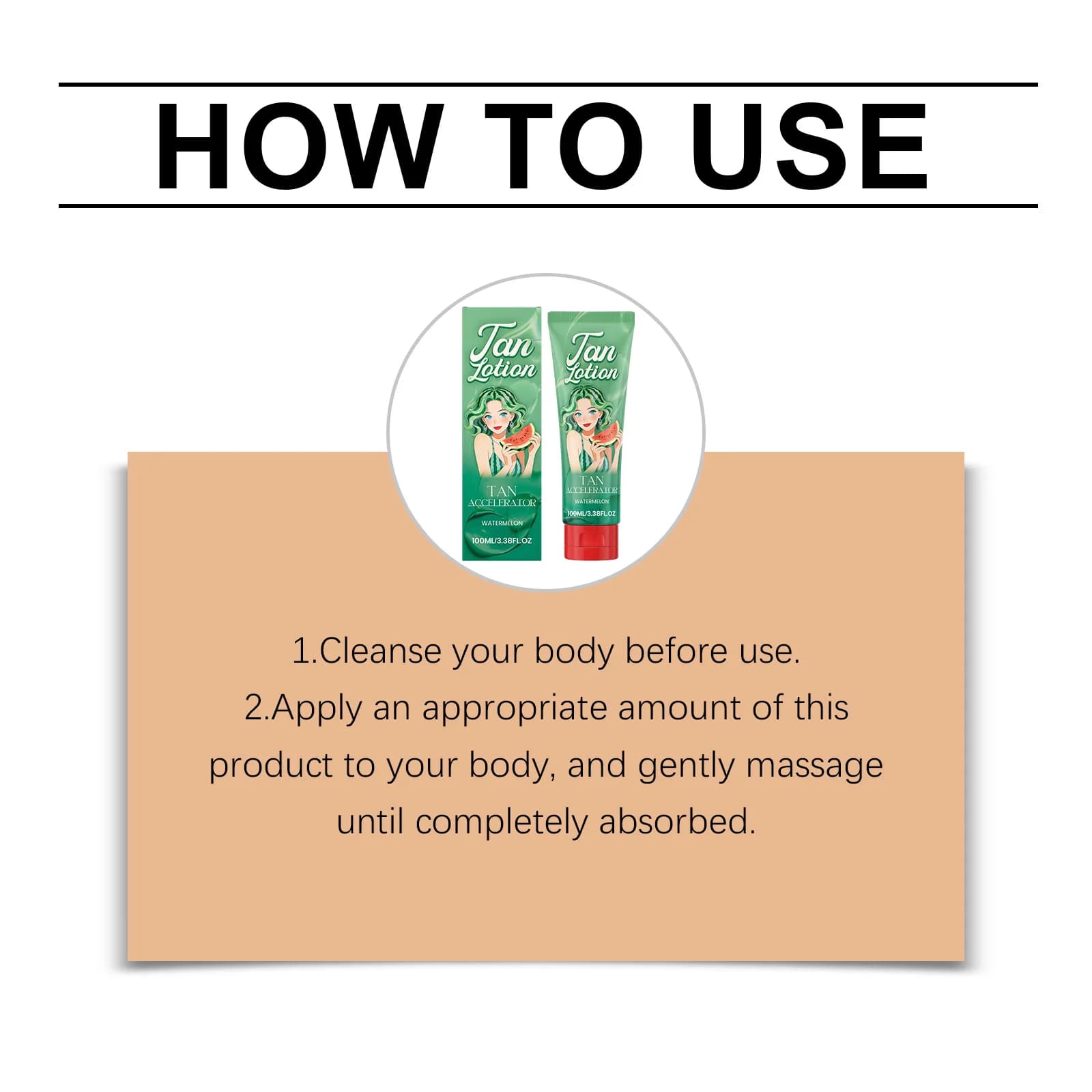 Lotion autobronzante, accélérateur de bronzage